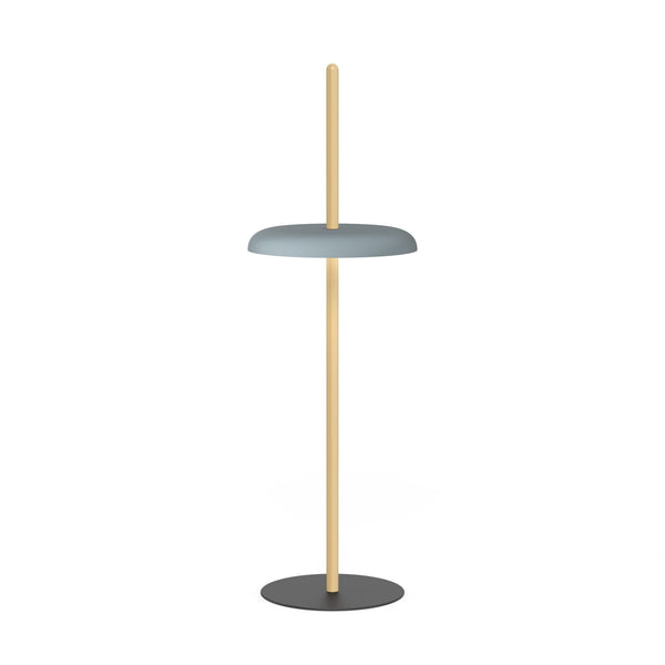 Nivél Floor Lamp - Pablo Designs - Floor Lamps - White Oak - Slate Blue - HORNE