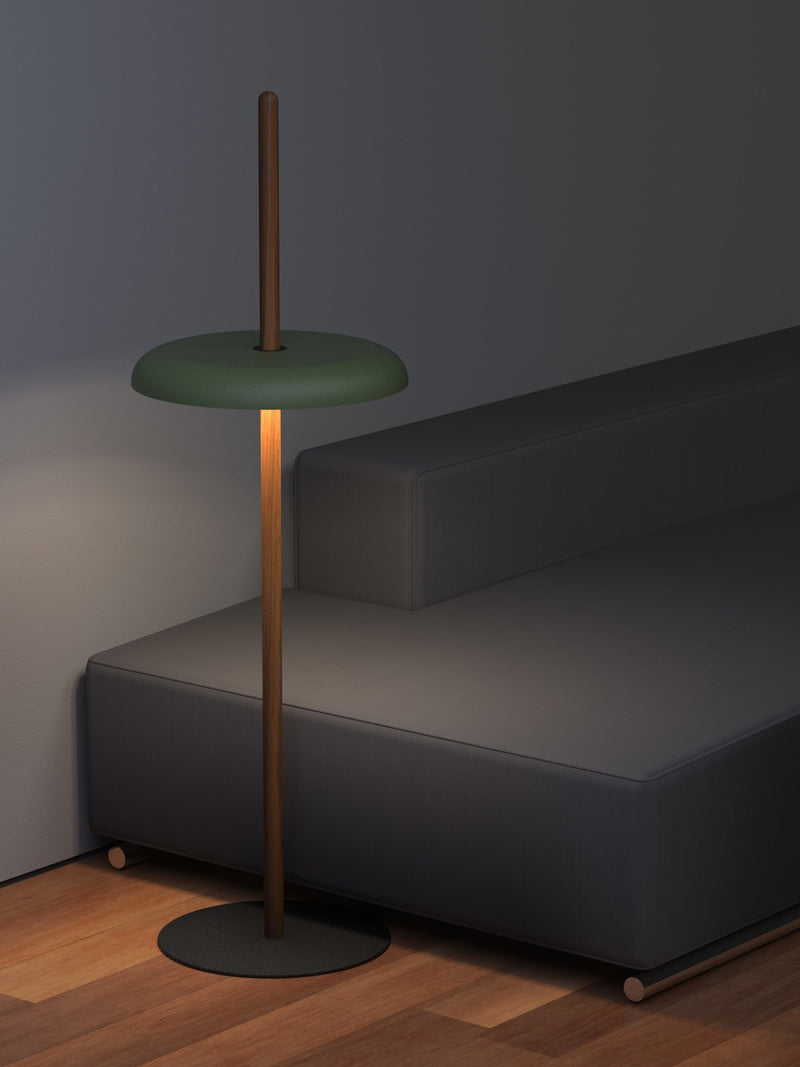 Nivél Floor Lamp - Pablo Designs - Floor Lamps - White Oak - Black - HORNE
