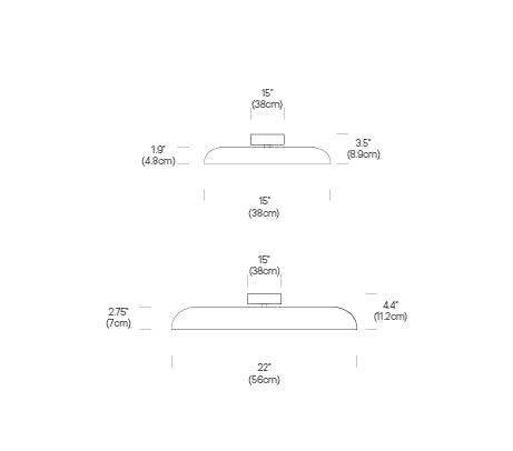 Nivél Flush 22 Wall/Ceiling Lamp - Pablo Designs - Wall Sconces - Black - HORNE