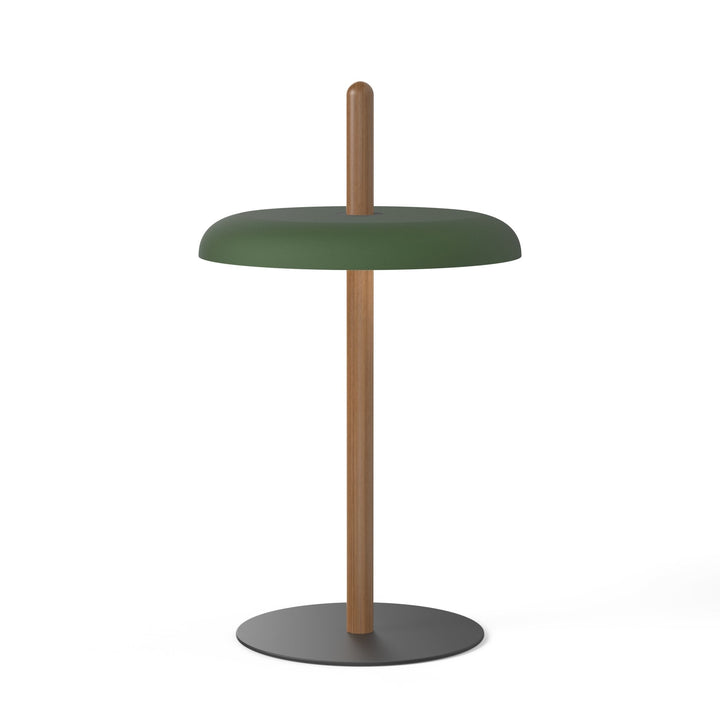 Nivél Table Lamp - Pablo Designs - Table + Task - Walnut - Forest Green - HORNE