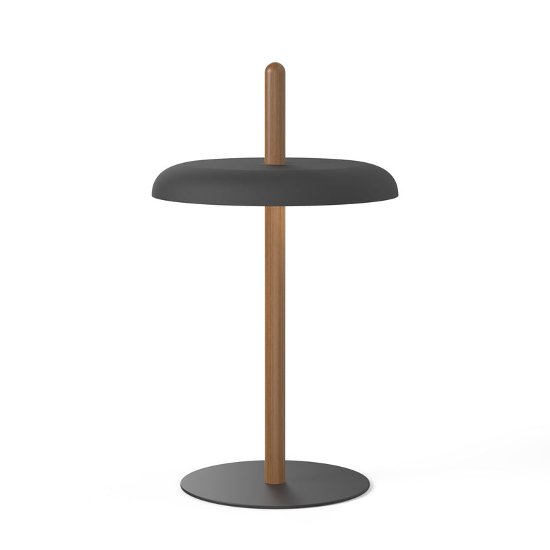 Nivél Table Lamp - Pablo Designs - Table + Task - White Oak - Black - HORNE