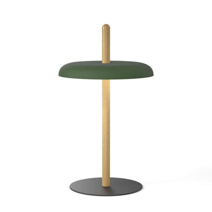 Nivél Table Lamp - Pablo Designs - Table + Task - White Oak - Forest Green - HORNE