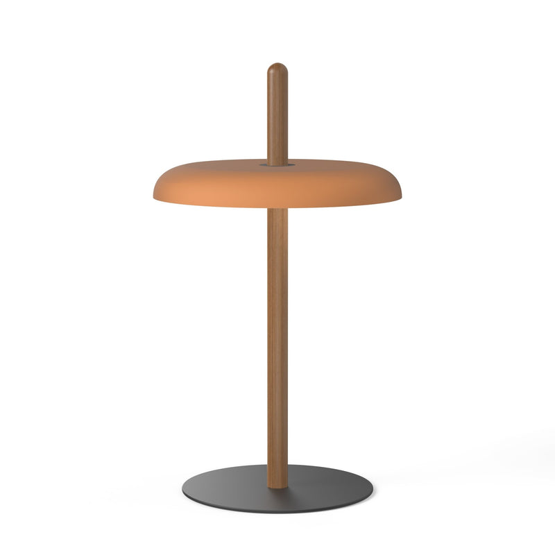 Nivél Table Lamp - Pablo Designs - Table + Task - White Oak - Black - HORNE