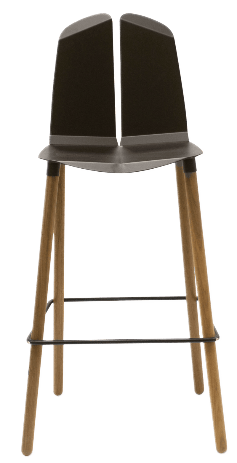 Noa Bar Stool - Tronk - Stools + Benches + Ottomans - Black - Natural Oak - HORNE