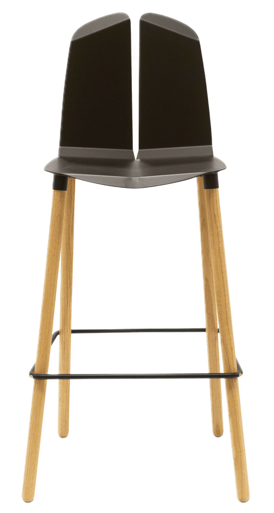 Noa Bar Stool - Tronk - Stools + Benches + Ottomans - Black - Natural Oak - HORNE