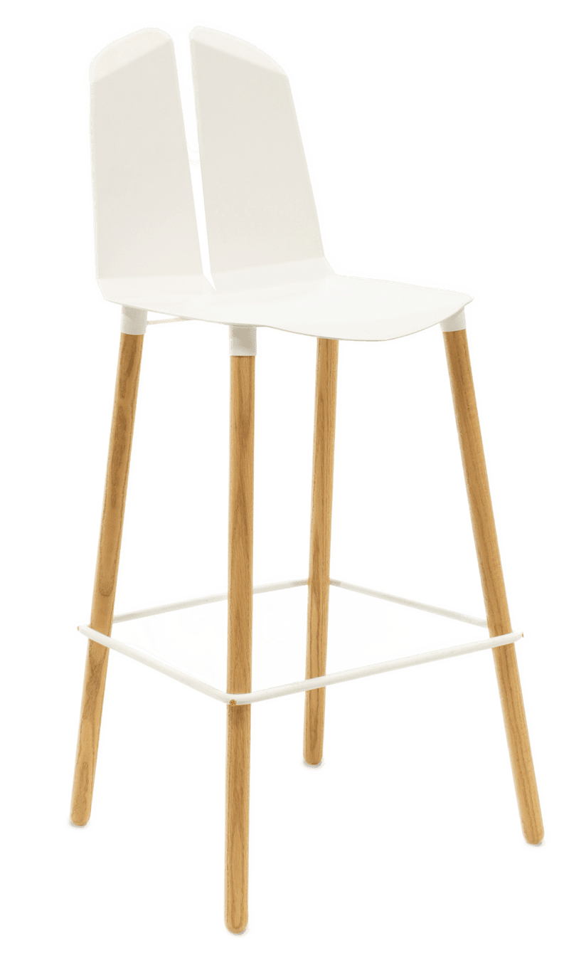 Noa Bar Stool - Tronk - Stools + Benches + Ottomans - Black - Natural Oak - HORNE