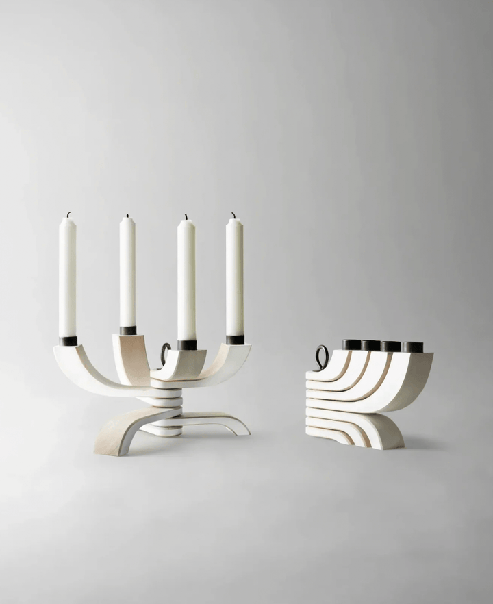 Nordic Light Foldable Candelabra - Design House Stockholm - Candle Holders - Red - HORNE