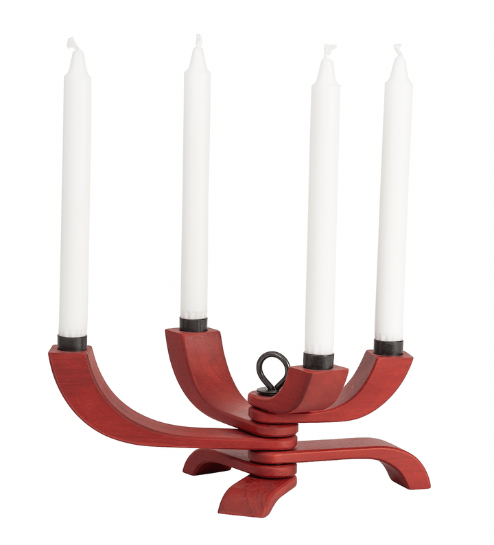 Nordic Light Foldable Candelabra - Design House Stockholm - Candle Holders - Red - HORNE