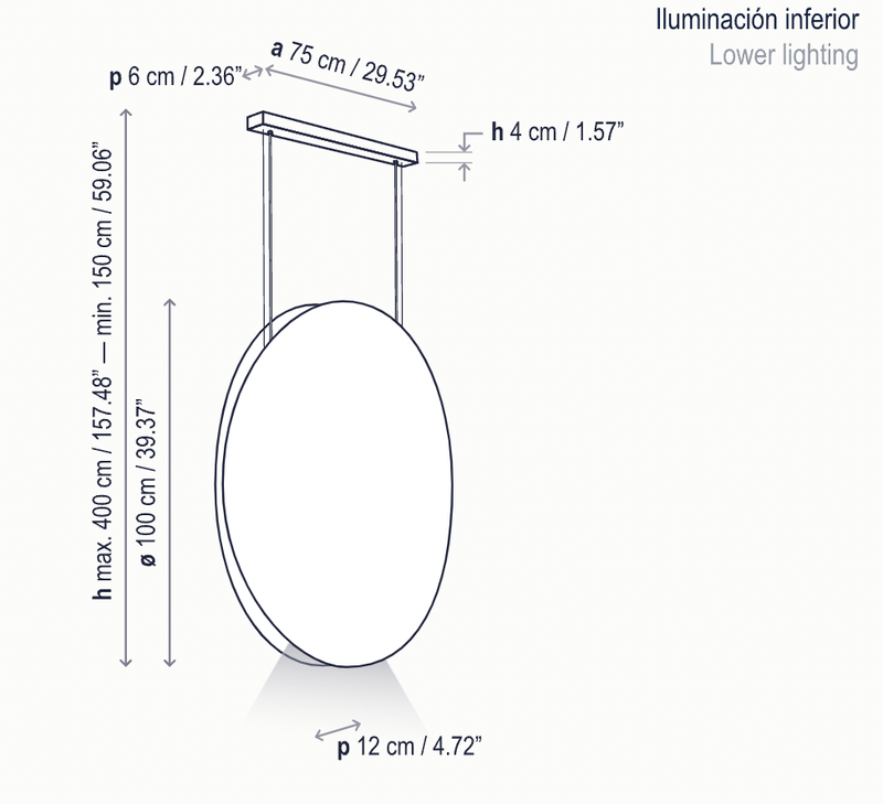 Noren S/100 LED Dimmable Pendant - Bover - Pendants - Direct Light Only - Dark Grey - HORNE