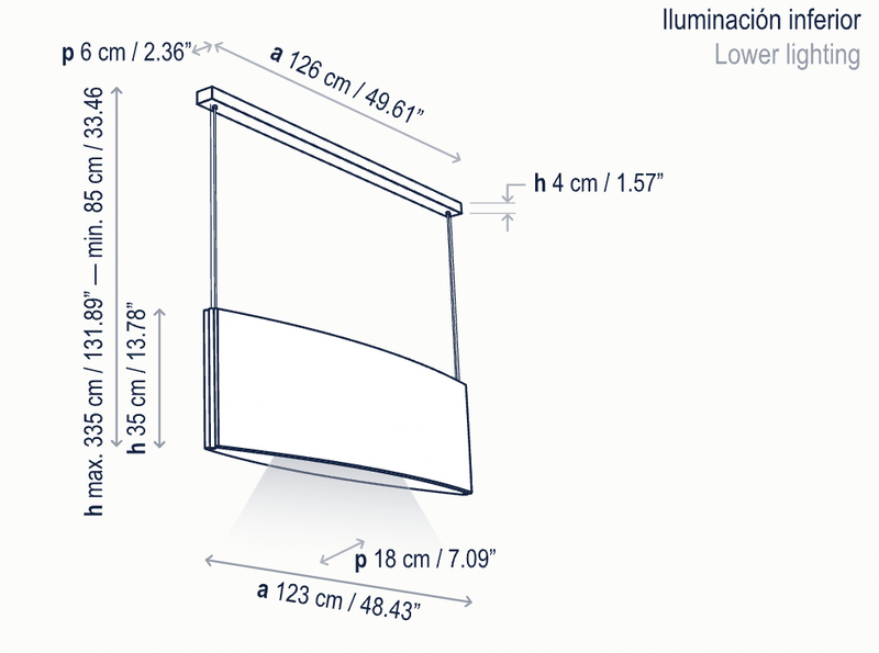 Noren S/123 LED Dimmable Pendant - Bover - Pendants - Direct Light Only - Dark Grey - HORNE