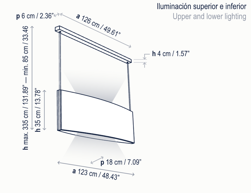 Noren S/123 LED Dimmable Pendant - Bover - Pendants - Direct Light Only - Dark Grey - HORNE