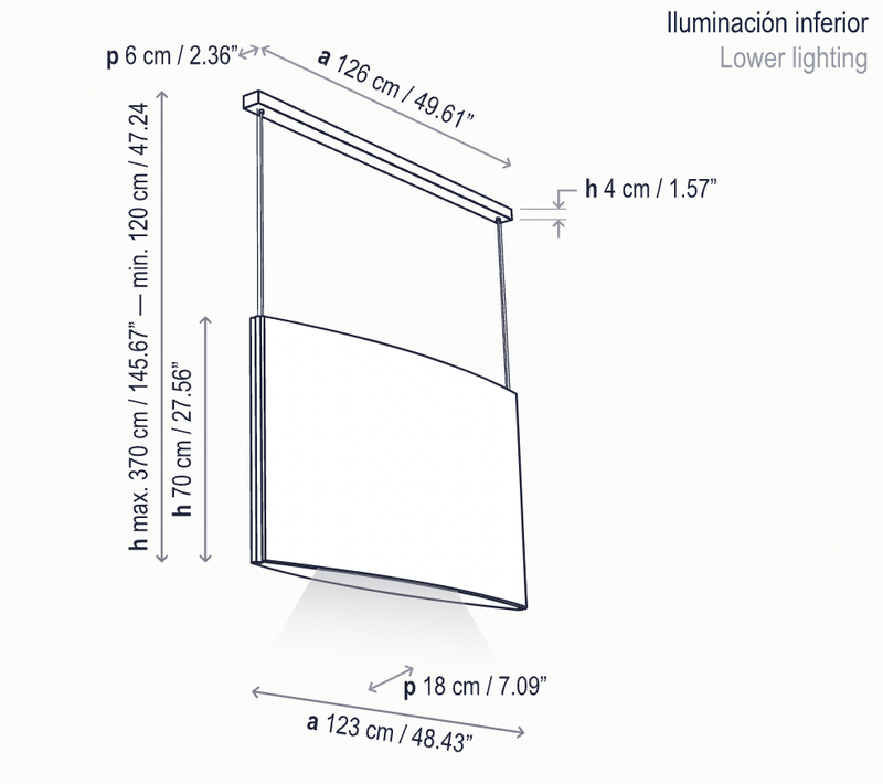 Noren S/123.2 LED Dimmable Pendant - Bover - Pendants - Direct Light Only - Dark Grey - HORNE