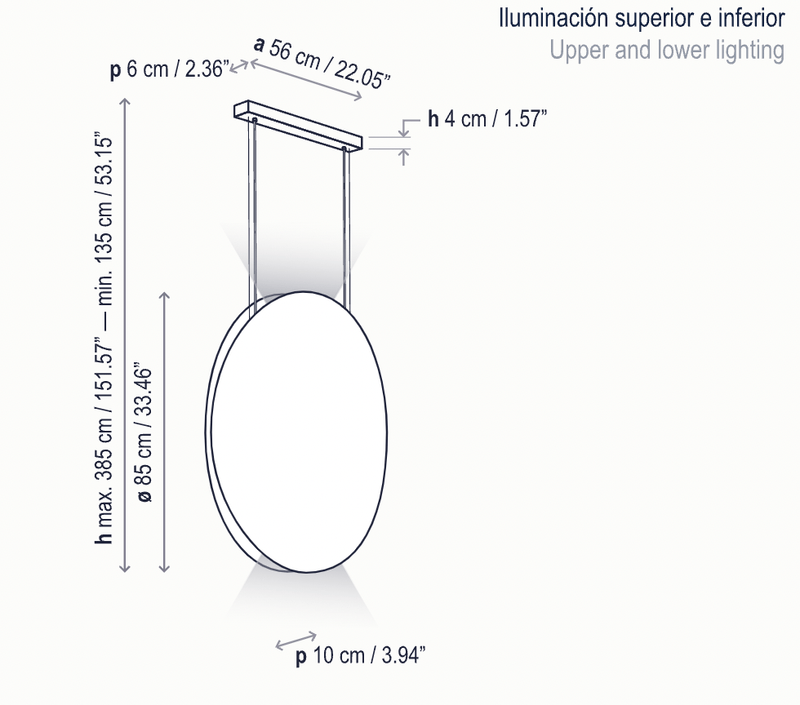 Noren S/85 LED Dimmable Pendant - Bover - Pendants - Direct Light Only - Dark Grey - HORNE