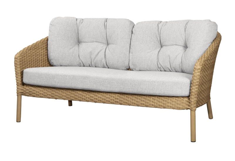 Ocean Large 2 - Seater Sofa - Cane Line - Outdoor Furniture - Natural - Dark Grey Cane - line Wove - HORNE