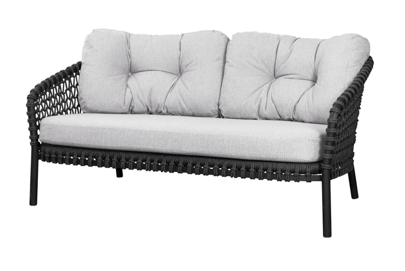 Ocean Large 2 - Seater Sofa - Cane Line - Outdoor Furniture - Natural - Dark Grey Cane - line Wove - HORNE