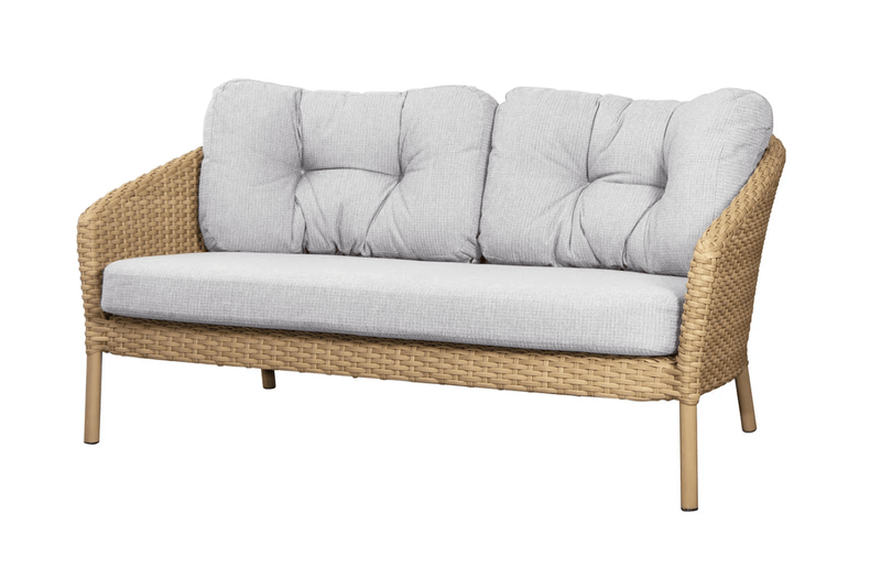 Ocean Large 2 - Seater Sofa - Cane Line - Outdoor Furniture - Natural - Dark Grey Cane - line Wove - HORNE