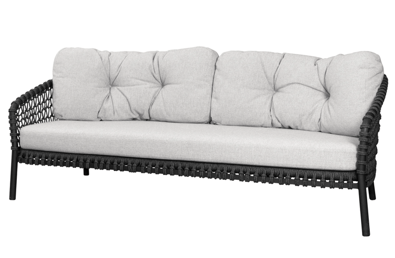 Ocean Large 3 - Seater Sofa - Cane Line - Outdoor Furniture - Natural - Dark Grey Wove - HORNE