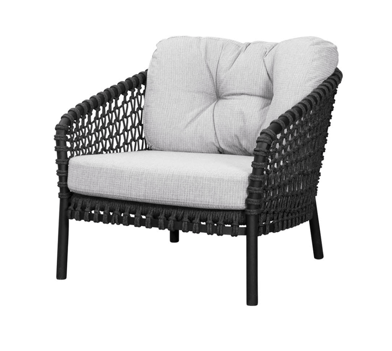 Ocean Large Lounge Chair - Cane Line - Outdoor Furniture - Natural - White Grey Cane - line Link - HORNE