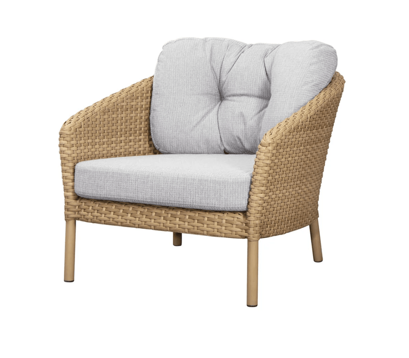 Ocean Large Lounge Chair - Cane Line - Outdoor Furniture - Natural - White Grey Cane - line Link - HORNE