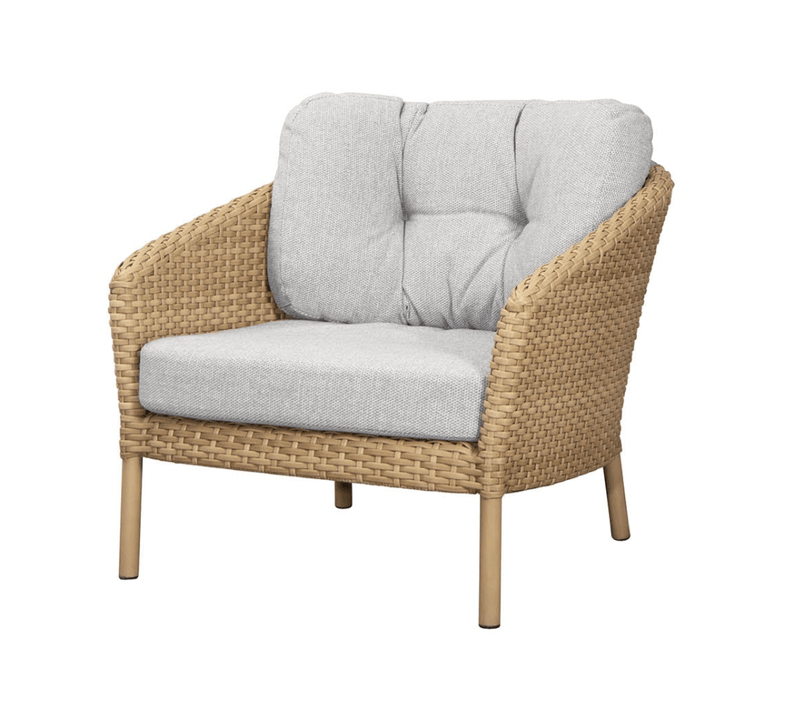 Ocean Large Lounge Chair - Cane Line - Outdoor Furniture - Natural - White Grey Cane - line Link - HORNE