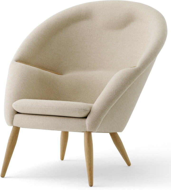 Oda Lounge Chair - Audo Copenhagen - Chairs - Natural Oak - Hallingdal 65 Fabric - 0110 - HORNE