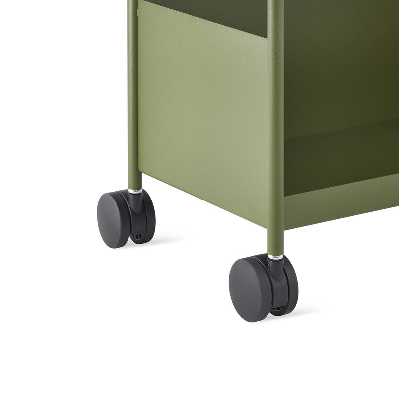 OE1™ Mobile Storage Trolley - Herman Miller® - Storage + Organization - Top Shelf/Bottom Shelf - Metallic Champagne - HORNE