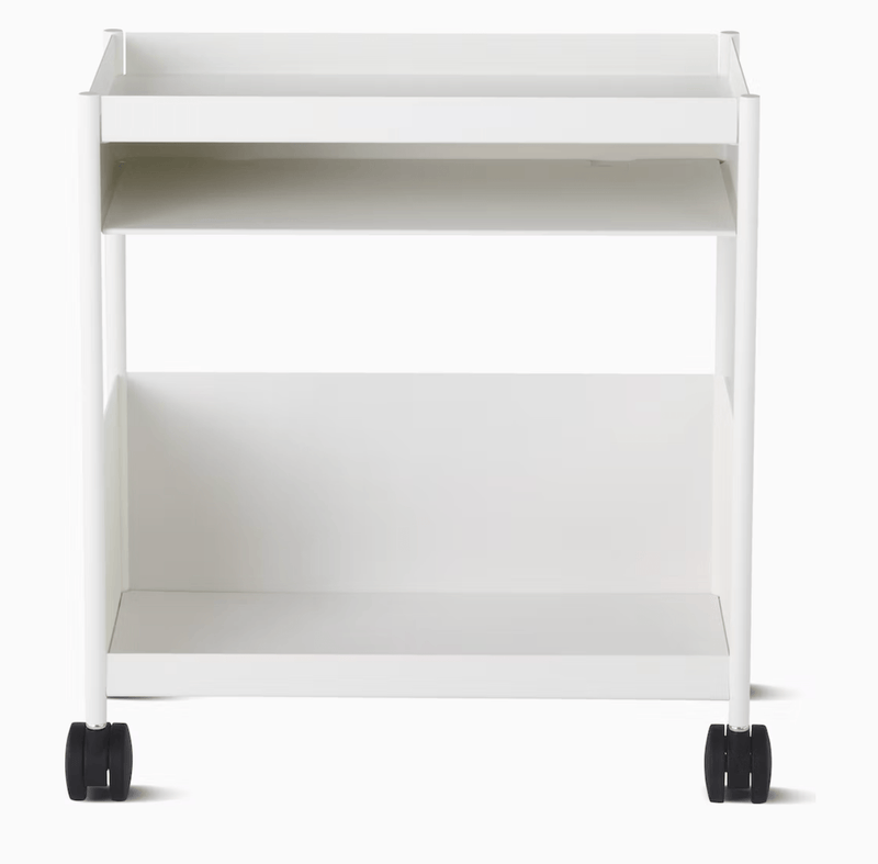 OE1™ Mobile Storage Trolley - Herman Miller® - Storage + Organization - Top Shelf/Bottom Shelf - Metallic Champagne - HORNE