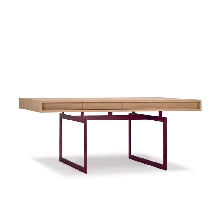 Office Desk - Karakter - Coffee Tables - White Lacquered Oak - Grey - HORNE