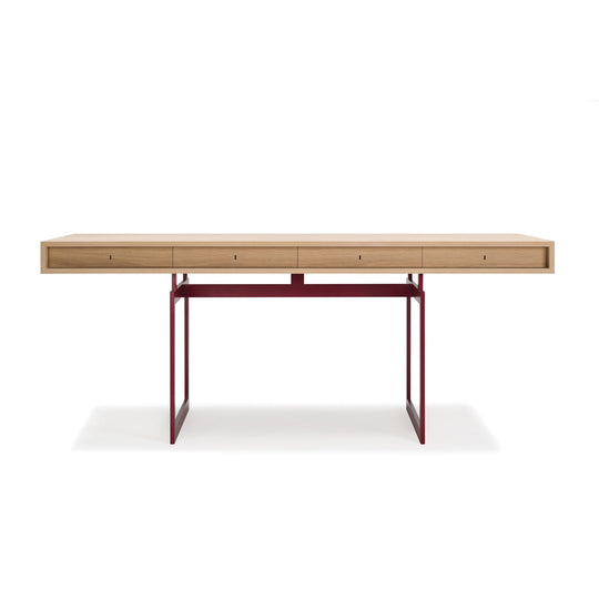 Office Desk - Karakter - Coffee Tables - White Lacquered Oak - Grey - HORNE