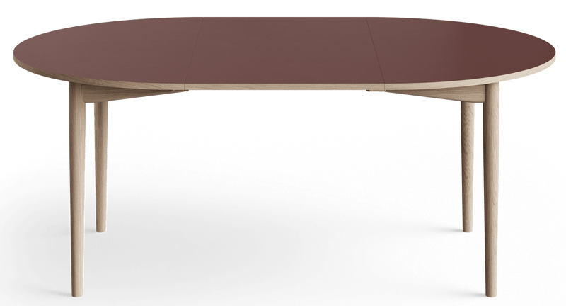 Oma Extendable Dining Table - Eikund - Tables - No Extension - Soaped Oak - White Fenix/Oak Edge - HORNE