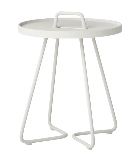 On The Move Side Table - Extra Small - Cane Line - Outdoor Furniture - White - HORNE
