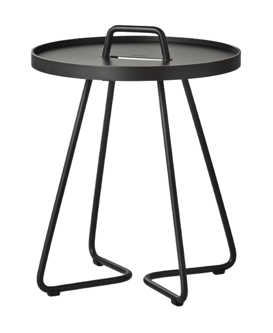 On The Move Side Table - Extra Small - Cane Line - Outdoor Furniture - Black - HORNE