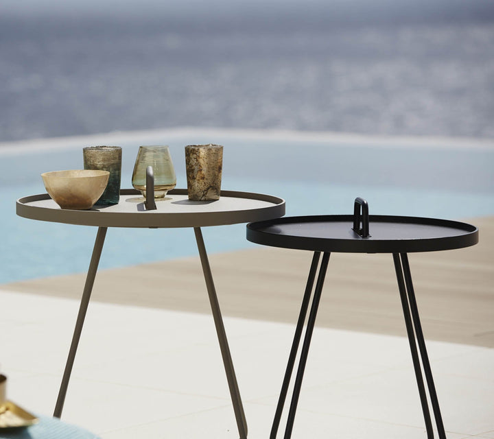 On The Move Side Table - Large - Cane Line - Outdoor Furniture - Black - HORNE