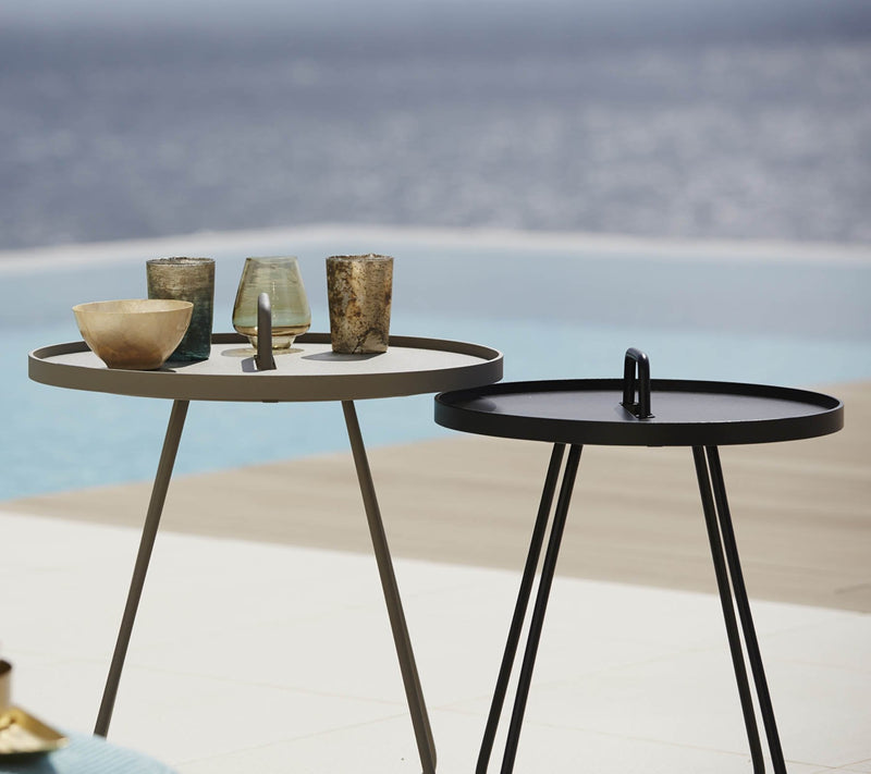 On The Move Side Table - Large - Cane Line - Outdoor Furniture - Black - HORNE
