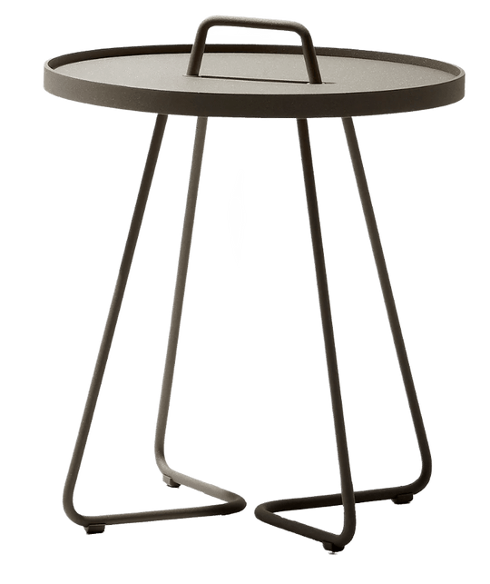 On The Move Side Table - Large - Cane Line - Outdoor Furniture - Taupe - HORNE