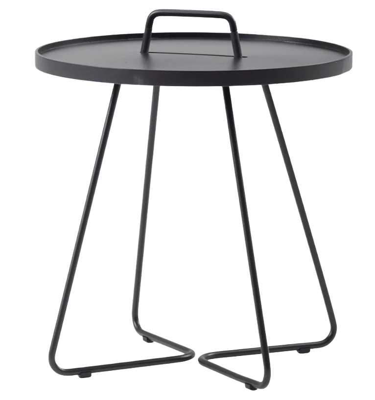 On The Move Side Table - Large - Cane Line - Outdoor Furniture - Black - HORNE
