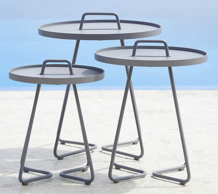 On The Move Side Table - Large - Cane Line - Outdoor Furniture - Black - HORNE