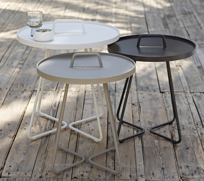 On The Move Side Table - Large - Cane Line - Outdoor Furniture - Black - HORNE