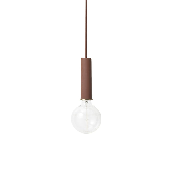 Open Box - Socket Pendant High - Red Brown