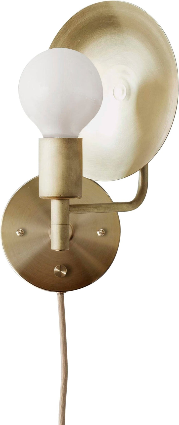 Orbit Sconce - Workstead - Wall Sconces - Plug - In - Hewn Brass - HORNE