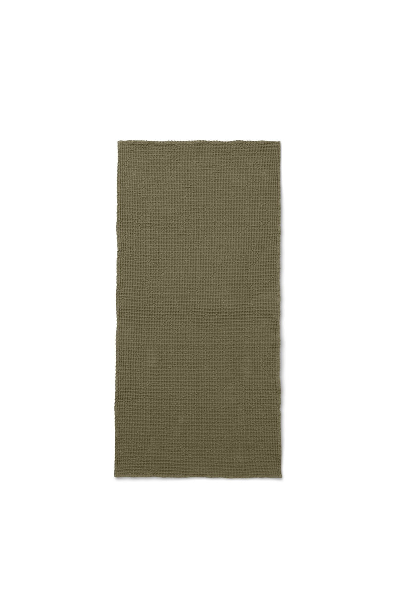 Organic Bath Towel - Ferm Living - Olive - HORNE