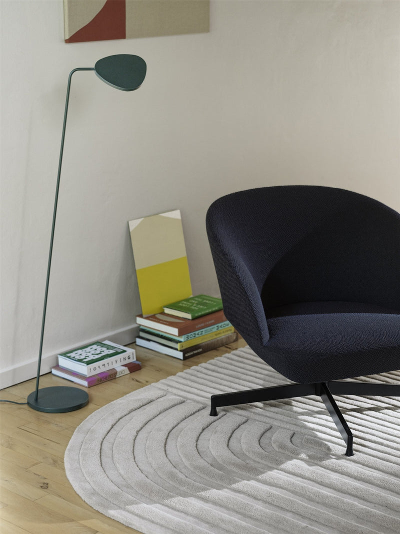 Oslo Lounge Chair - Swivel Base - Muuto - Chairs - Twill Weave 990 Seat & Black Base - HORNE
