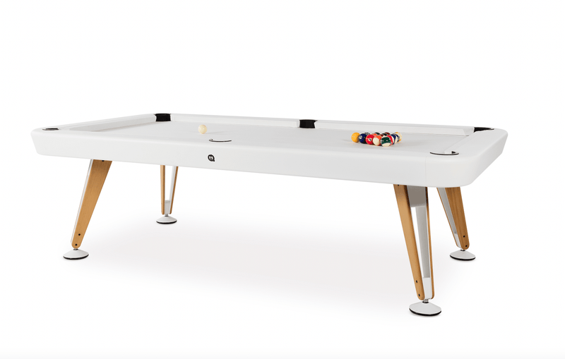 Outdoor Diagonal Pool Table - RS Barcelona - Games + Recreation - 7 ft - Black Structure + Black Cloth - HORNE
