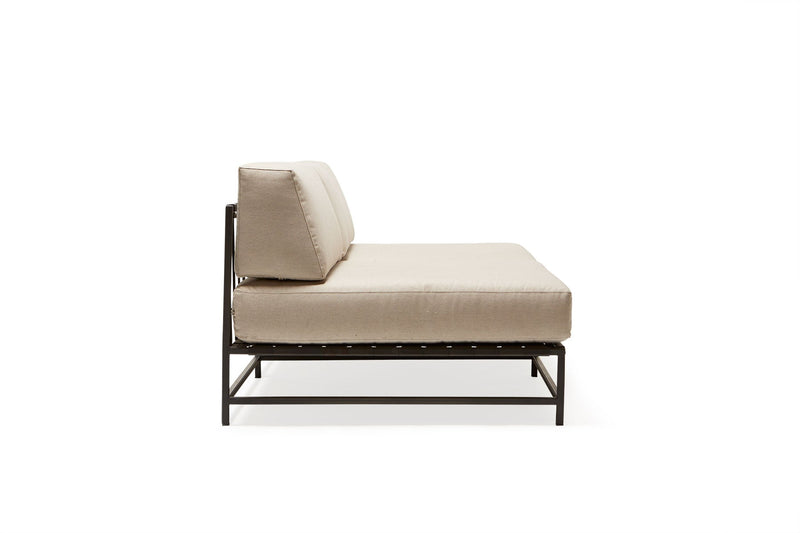 Outdoor Loveseat - Stephen Kenn - Chairs - Cream & Charcoal - Black - HORNE