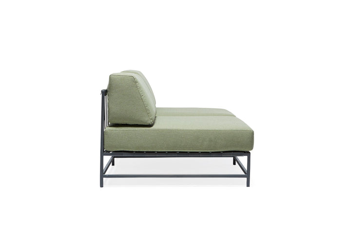 Outdoor Loveseat - Stephen Kenn - Chairs - Cream & Charcoal - Black - HORNE