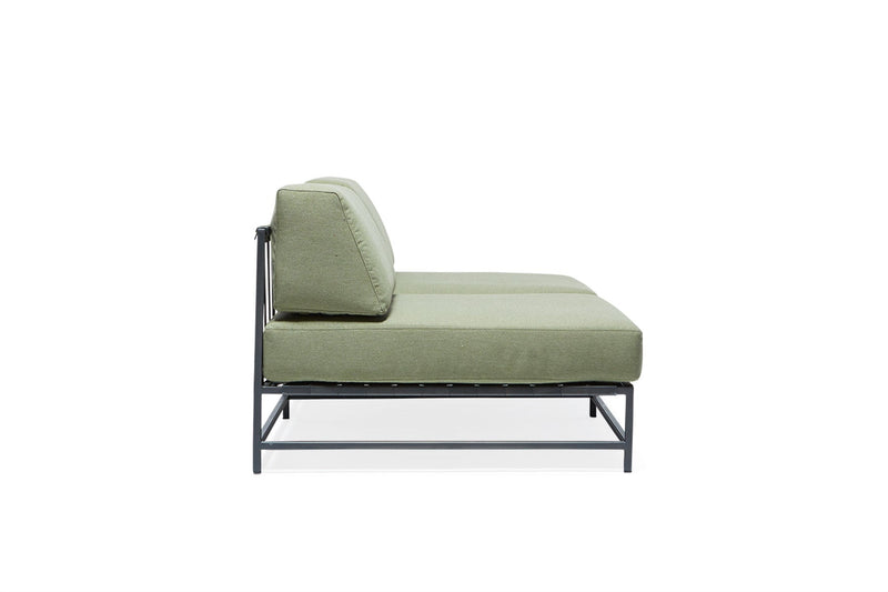 Outdoor Loveseat - Stephen Kenn - Chairs - Cream & Charcoal - Black - HORNE