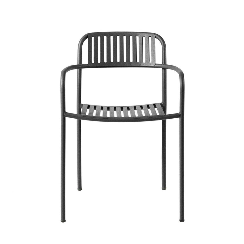 Outdoor Patio Slatted Armchair - Set of 2 - Tolix - Outdoor Furniture - Dark Grey - HORNE
