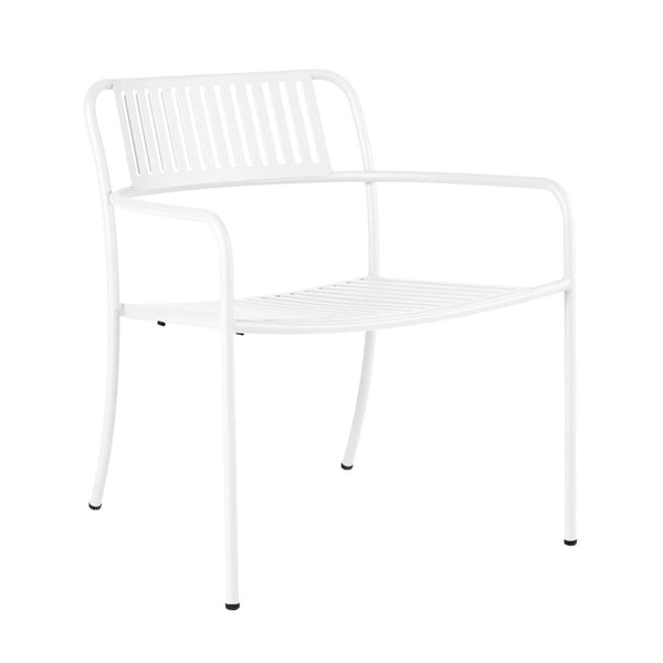 Outdoor Patio Slatted Lounge Armchair - Set of 2 - Tolix - Outdoor Furniture - White - HORNE
