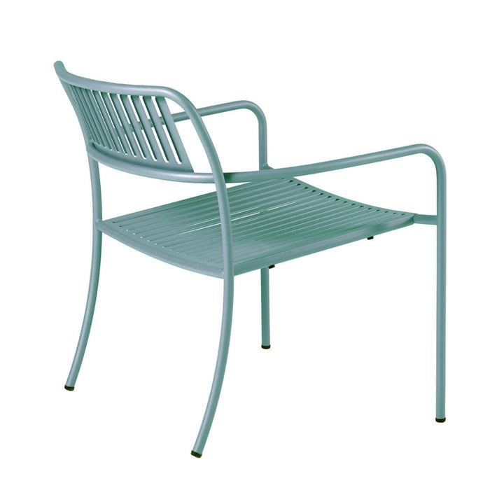 Outdoor Patio Slatted Lounge Armchair - Set of 2 - Tolix - Outdoor Furniture - Dark Grey - HORNE