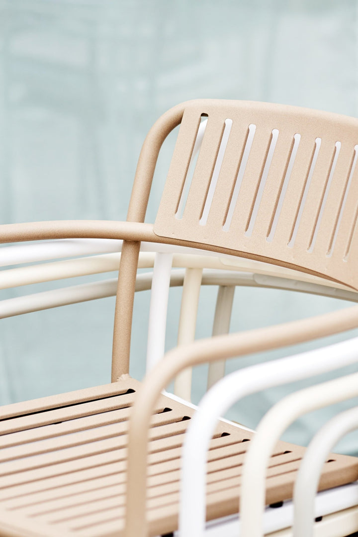 Outdoor Patio Slatted Lounge Armchair - Set of 2 - Tolix - Outdoor Furniture - Dark Grey - HORNE